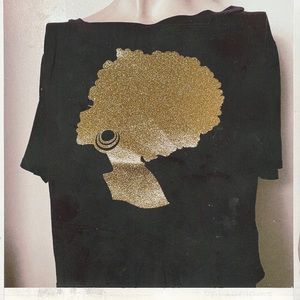 Afro Women Crop Top Tee